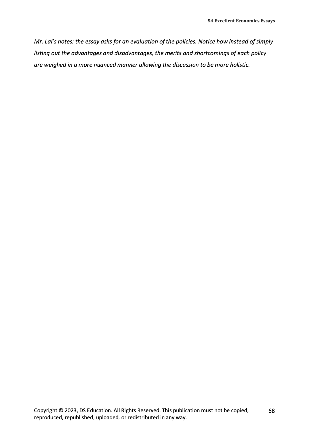 55 Excellent Economics Essays (PDF)