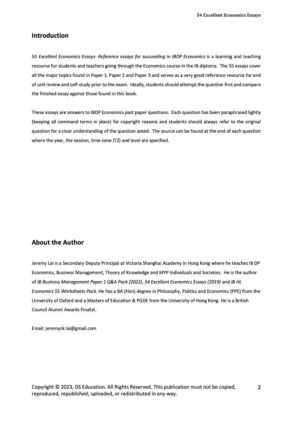 55 Excellent Economics Essays (PDF)