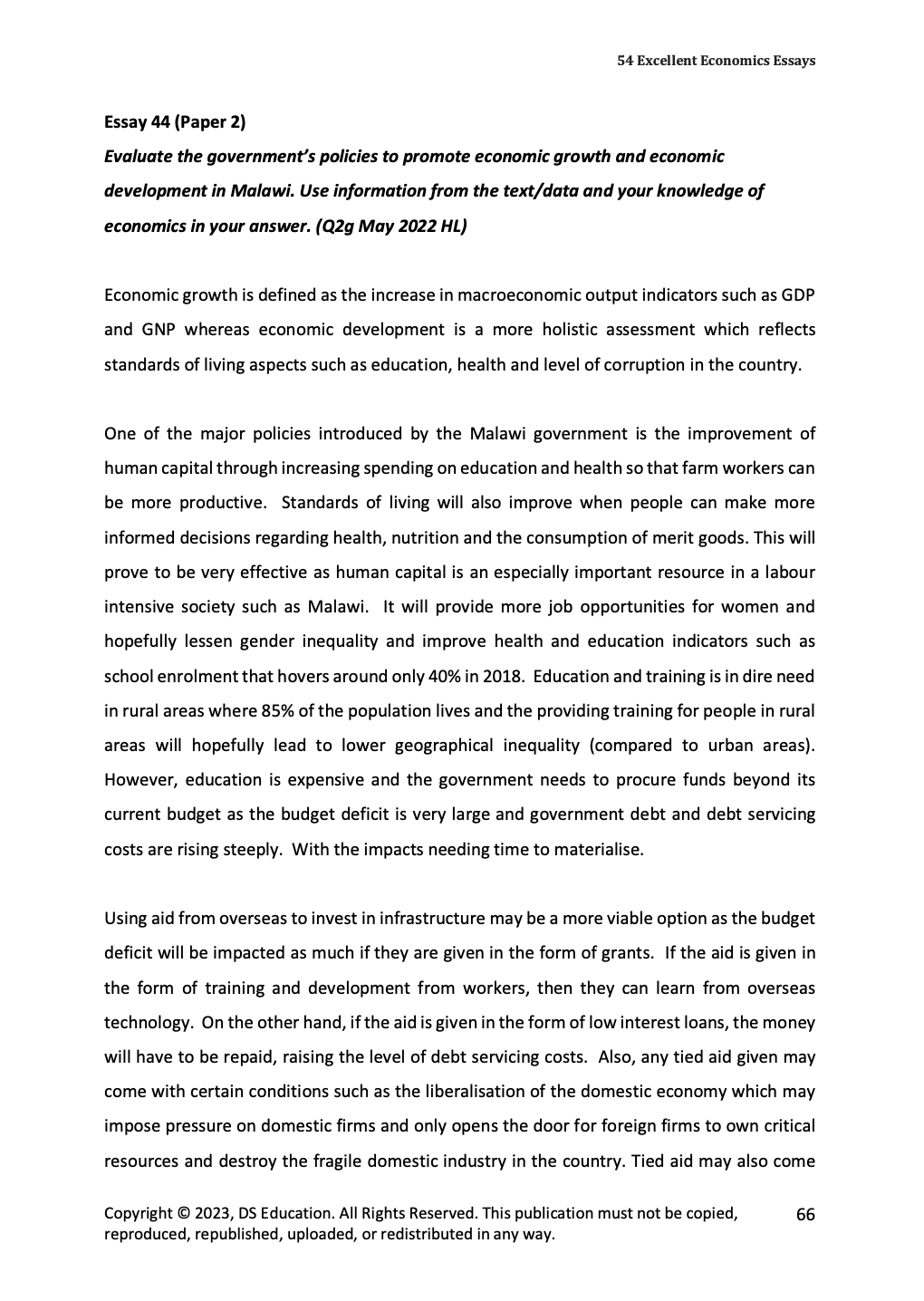 55 Excellent Economics Essays (PDF)